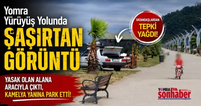 Yomra Yürüyüş Yolunda şaşırtan görüntü