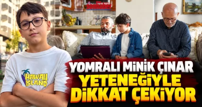 Yomralı Minik Çınar Yeteneğiyle Dikkat Çekiyor