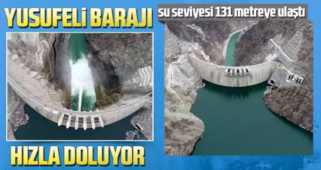 Yusufeli Barajı’nda su seviyesi 131 metreye ulaştı