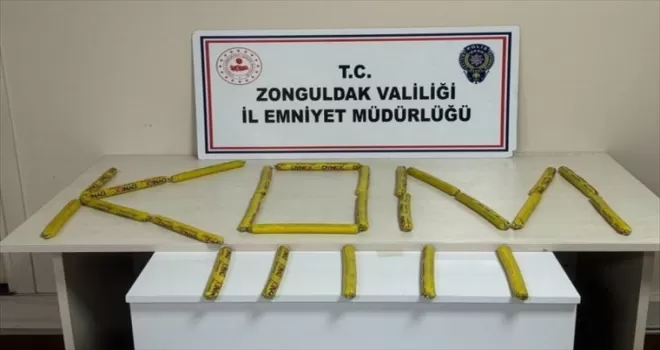 Zonguldak’ta bir araçta 25 dinamit ele geçirildi