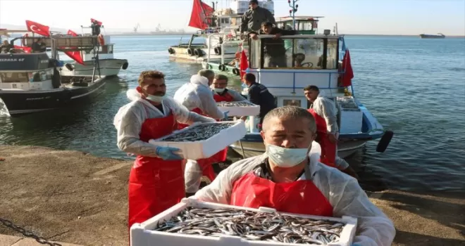 Zonguldak'ta hamsi festivalinde 15 ton balık dağıtıldı