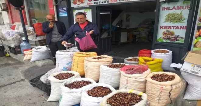 Zonguldak’ta kestane pazara indi