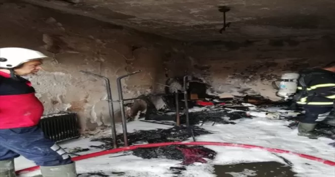 Zonguldak'ta müstakil evde çıkan yangında hasar oluştu