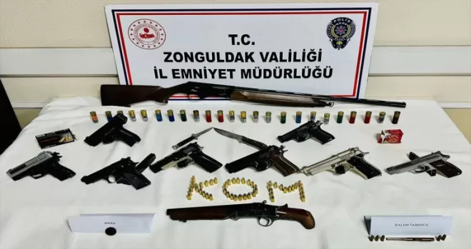 Zonguldak’ta silah ticareti yaptığı iddiasıyla 8 şüpheli yakalandı