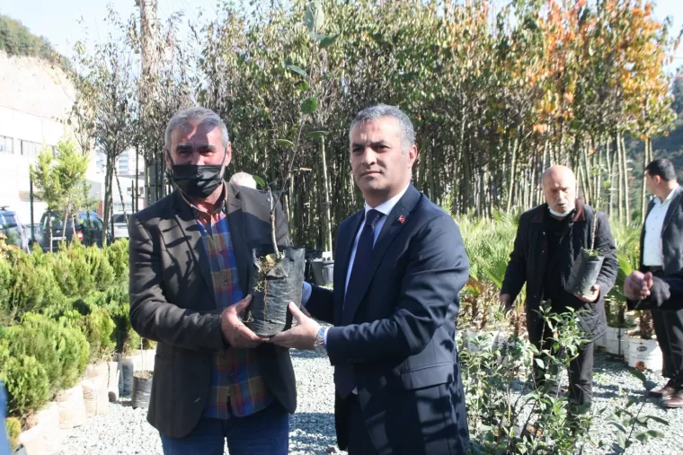 Yomra Elması Fidanı Dağıtıldı