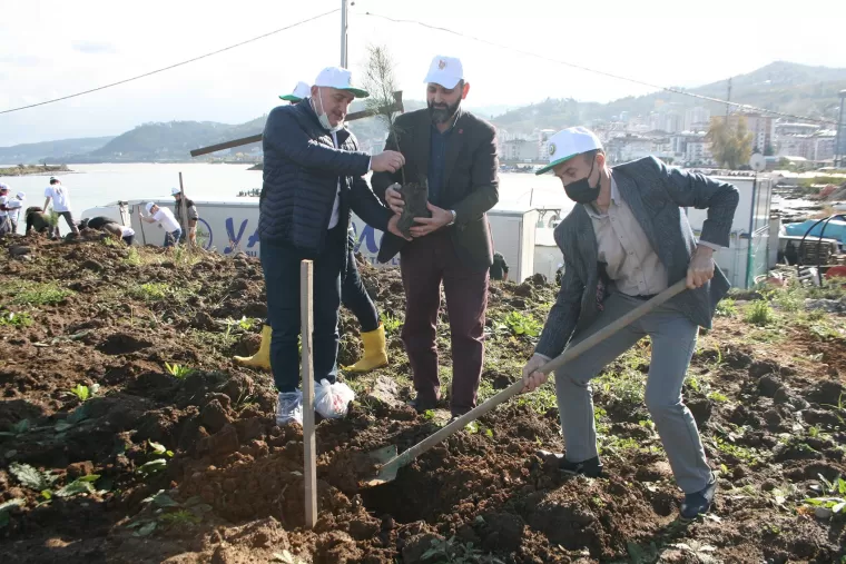 Yomra'da Fidanlar Toprakla Buluştu