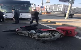 Düzce’de otobüsün çarptığı motosiklet sürücüsü öldü