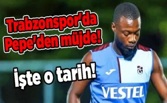 Trabzonspor’da Pepe’den müjde! O tarihte sahada!
