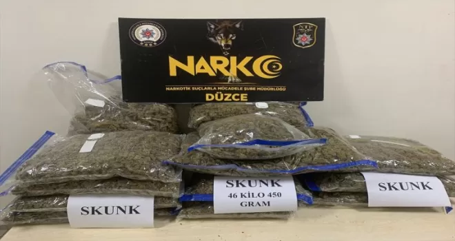 Anadolu Otoyolu’nda durdurulan kamyonette 46 kilo 450 gram sentetik uyuşturucu ele geçirildi
