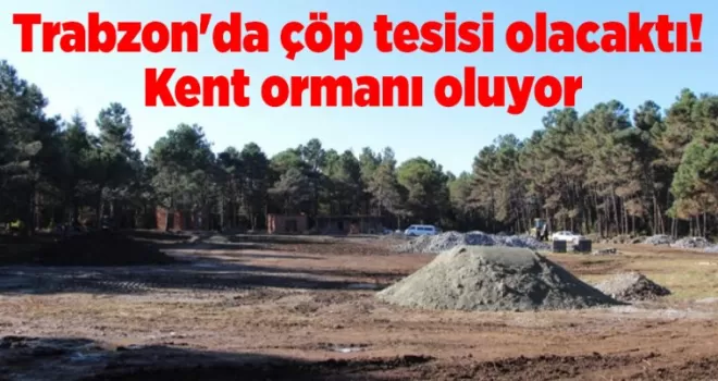 Trabzon’da çöp tesisi olacaktı! Kent ormanı oluyor